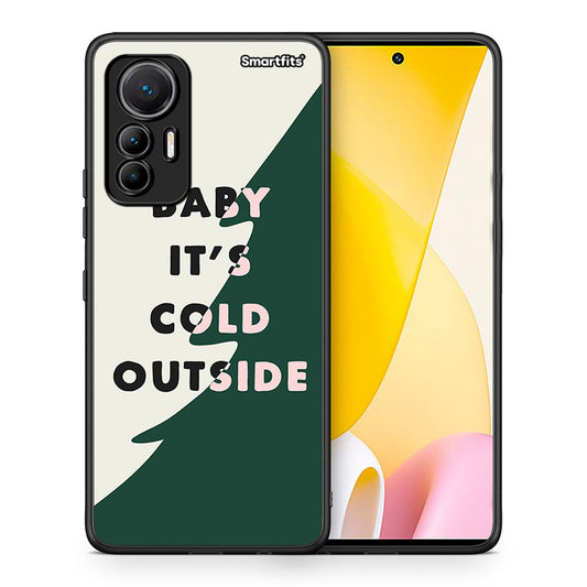 Θήκη Xiaomi 12 Lite 5G Cold Outside από τη Smartfits με σχέδιο στο πίσω μέρος και μαύρο περίβλημα | Xiaomi 12 Lite 5G Cold Outside case with colorful back and black bezels