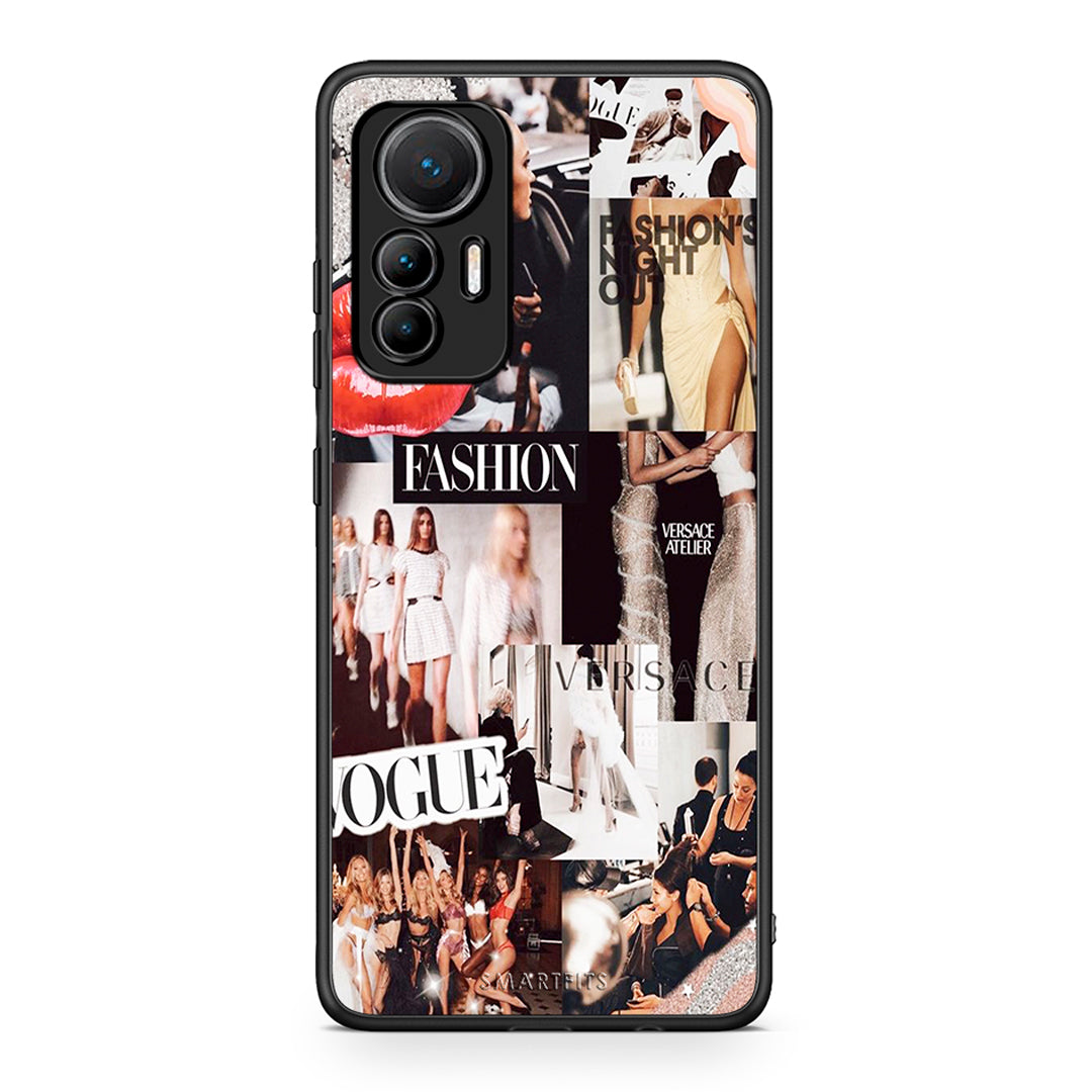Xiaomi 12 Lite 5G Collage Fashion Θήκη Αγίου Βαλεντίνου από τη Smartfits με σχέδιο στο πίσω μέρος και μαύρο περίβλημα | Smartphone case with colorful back and black bezels by Smartfits