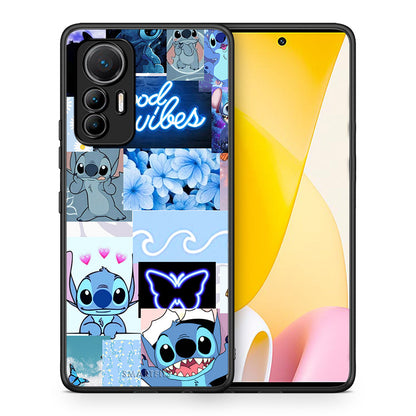 Θήκη Αγίου Βαλεντίνου Xiaomi 12 Lite 5G Collage Good Vibes από τη Smartfits με σχέδιο στο πίσω μέρος και μαύρο περίβλημα | Xiaomi 12 Lite 5G Collage Good Vibes case with colorful back and black bezels