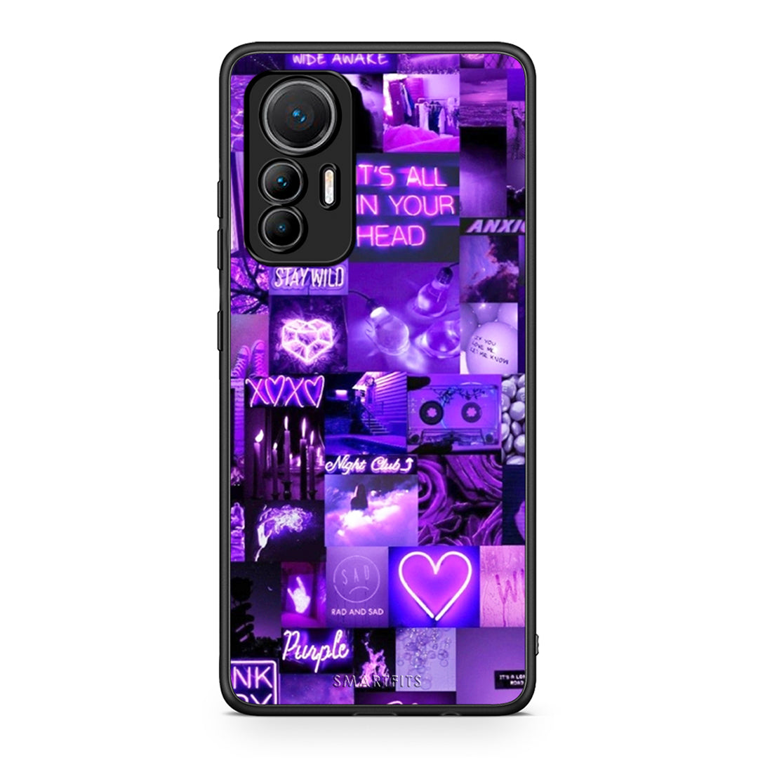 Xiaomi 12 Lite 5G Collage Stay Wild Θήκη Αγίου Βαλεντίνου από τη Smartfits με σχέδιο στο πίσω μέρος και μαύρο περίβλημα | Smartphone case with colorful back and black bezels by Smartfits