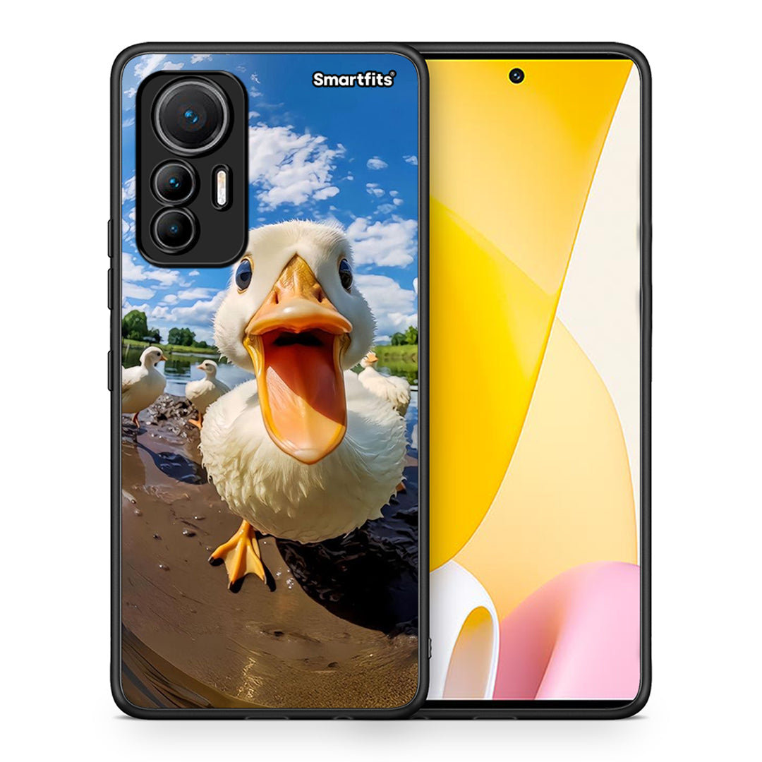 Θήκη Xiaomi 12 Lite 5G Duck Face από τη Smartfits με σχέδιο στο πίσω μέρος και μαύρο περίβλημα | Xiaomi 12 Lite 5G Duck Face case with colorful back and black bezels