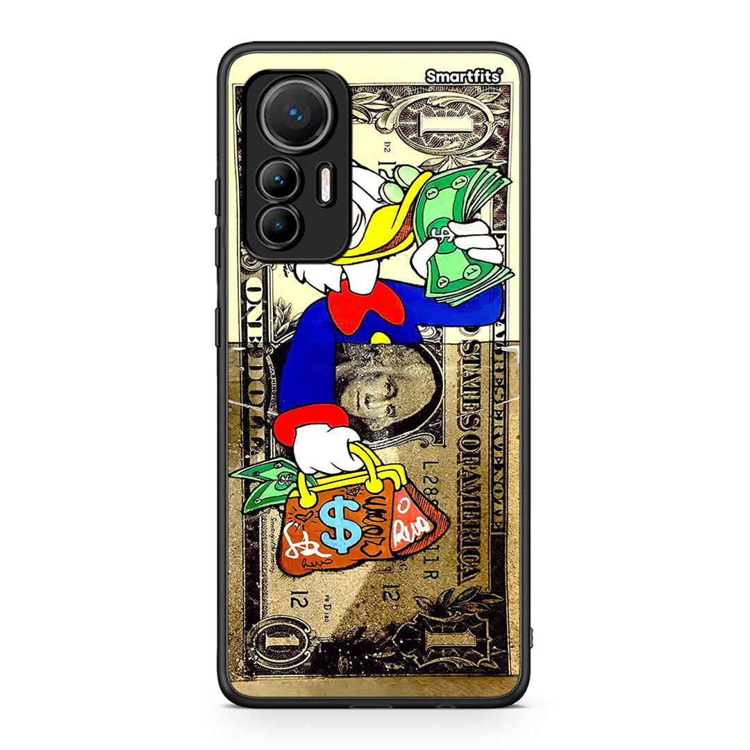 Xiaomi 12 Lite 5G Duck Money θήκη από τη Smartfits με σχέδιο στο πίσω μέρος και μαύρο περίβλημα | Smartphone case with colorful back and black bezels by Smartfits