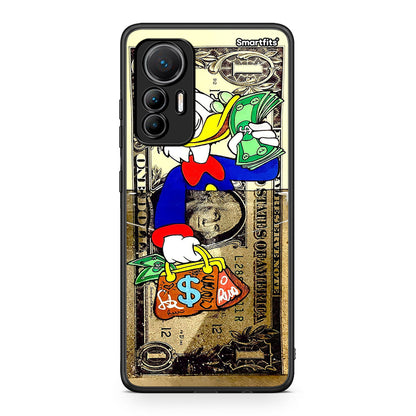 Xiaomi 12 Lite 5G Duck Money θήκη από τη Smartfits με σχέδιο στο πίσω μέρος και μαύρο περίβλημα | Smartphone case with colorful back and black bezels by Smartfits