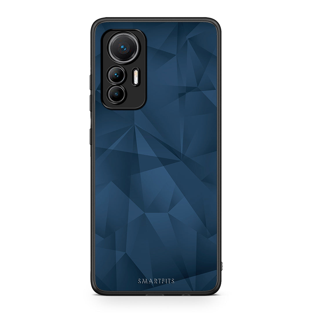 39 - Xiaomi 12 Lite 5G Blue Abstract Geometric case, cover, bumper