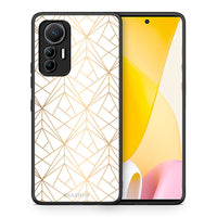 Thumbnail for Θήκη Xiaomi 12 Lite 5G Luxury White Geometric από τη Smartfits με σχέδιο στο πίσω μέρος και μαύρο περίβλημα | Xiaomi 12 Lite 5G Luxury White Geometric case with colorful back and black bezels