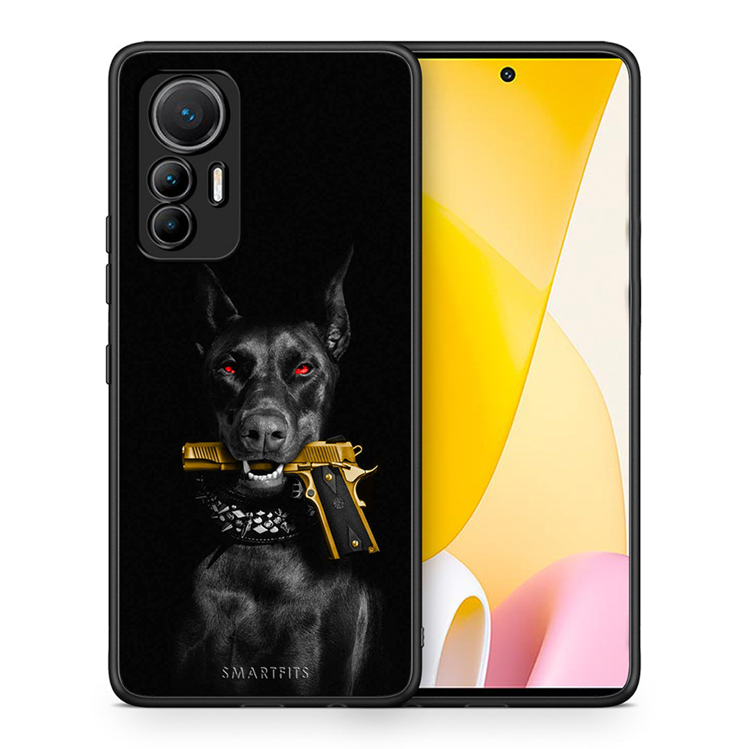 Θήκη Αγίου Βαλεντίνου Xiaomi 12 Lite 5G Golden Gun από τη Smartfits με σχέδιο στο πίσω μέρος και μαύρο περίβλημα | Xiaomi 12 Lite 5G Golden Gun case with colorful back and black bezels