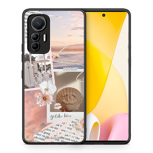 Θήκη Αγίου Βαλεντίνου Xiaomi 12 Lite 5G Golden Hour από τη Smartfits με σχέδιο στο πίσω μέρος και μαύρο περίβλημα | Xiaomi 12 Lite 5G Golden Hour case with colorful back and black bezels