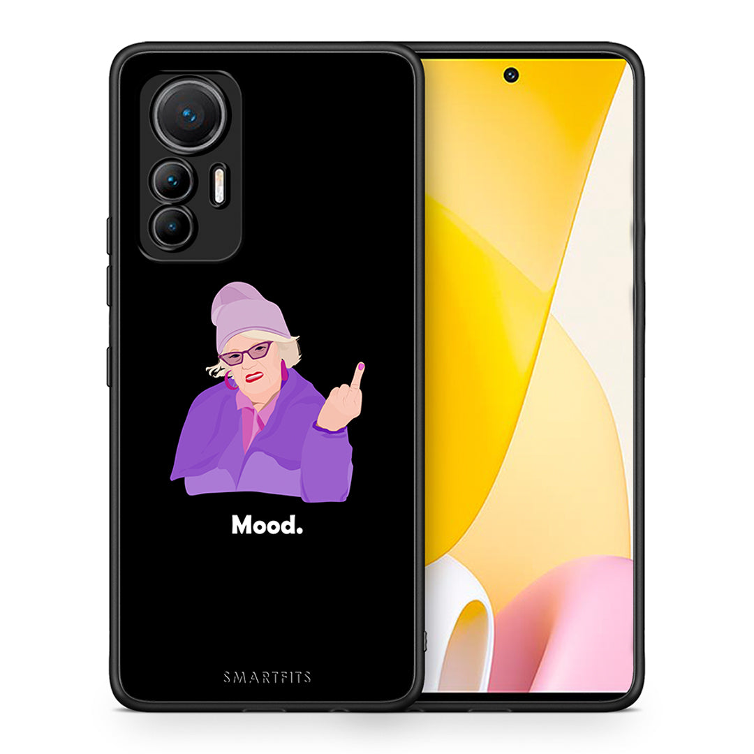 Θήκη Xiaomi 12 Lite 5G Grandma Mood Black από τη Smartfits με σχέδιο στο πίσω μέρος και μαύρο περίβλημα | Xiaomi 12 Lite 5G Grandma Mood Black case with colorful back and black bezels