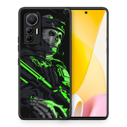 Θήκη Αγίου Βαλεντίνου Xiaomi 12 Lite 5G Green Soldier από τη Smartfits με σχέδιο στο πίσω μέρος και μαύρο περίβλημα | Xiaomi 12 Lite 5G Green Soldier case with colorful back and black bezels