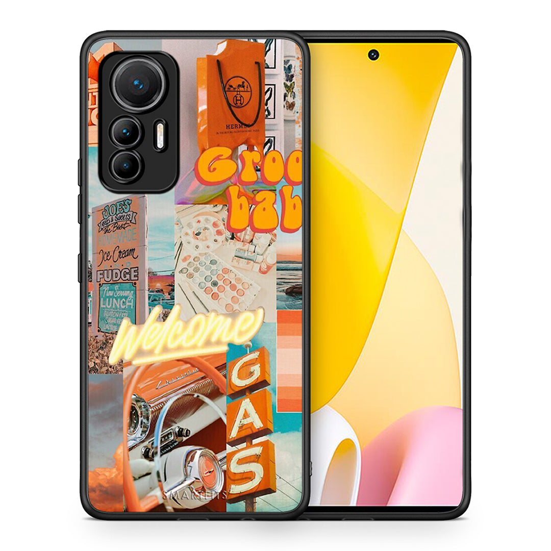 Θήκη Αγίου Βαλεντίνου Xiaomi 12 Lite 5G Groovy Babe από τη Smartfits με σχέδιο στο πίσω μέρος και μαύρο περίβλημα | Xiaomi 12 Lite 5G Groovy Babe case with colorful back and black bezels
