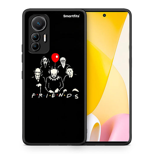 Θήκη Xiaomi 12 Lite 5G Halloween Friends από τη Smartfits με σχέδιο στο πίσω μέρος και μαύρο περίβλημα | Xiaomi 12 Lite 5G Halloween Friends case with colorful back and black bezels