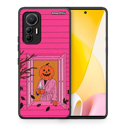 Θήκη Xiaomi 12 Lite 5G Halloween Pumpkin Lady από τη Smartfits με σχέδιο στο πίσω μέρος και μαύρο περίβλημα | Xiaomi 12 Lite 5G Halloween Pumpkin Lady case with colorful back and black bezels