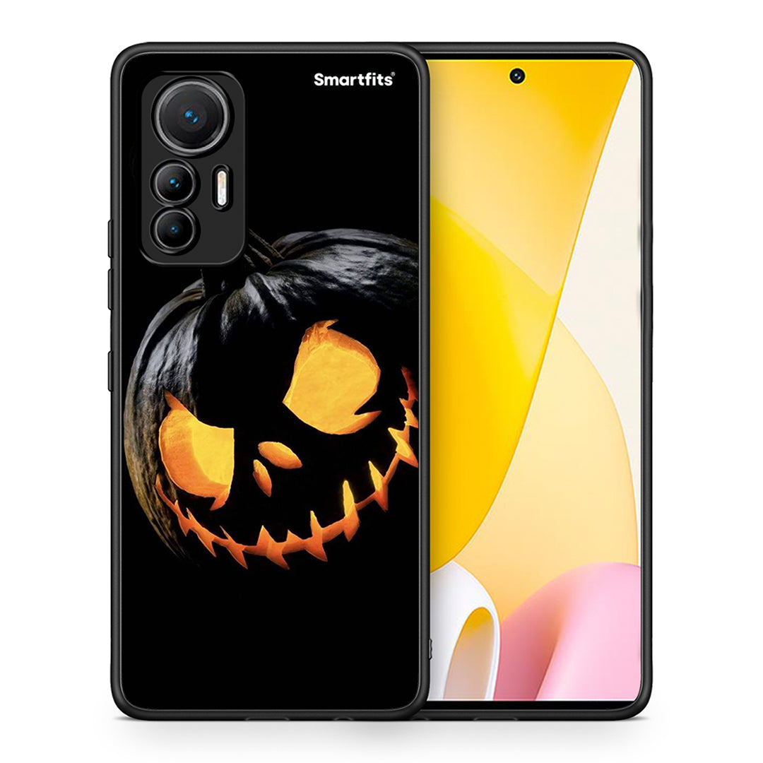 Θήκη Xiaomi 12 Lite 5G Halloween Scary Pumpkin από τη Smartfits με σχέδιο στο πίσω μέρος και μαύρο περίβλημα | Xiaomi 12 Lite 5G Halloween Scary Pumpkin case with colorful back and black bezels