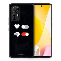 Thumbnail for Θήκη Αγίου Βαλεντίνου Xiaomi 12 Lite 5G Heart Vs Brain από τη Smartfits με σχέδιο στο πίσω μέρος και μαύρο περίβλημα | Xiaomi 12 Lite 5G Heart Vs Brain case with colorful back and black bezels
