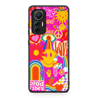 Thumbnail for Xiaomi 12 Lite 5G Hippie Love θήκη από τη Smartfits με σχέδιο στο πίσω μέρος και μαύρο περίβλημα | Smartphone case with colorful back and black bezels by Smartfits
