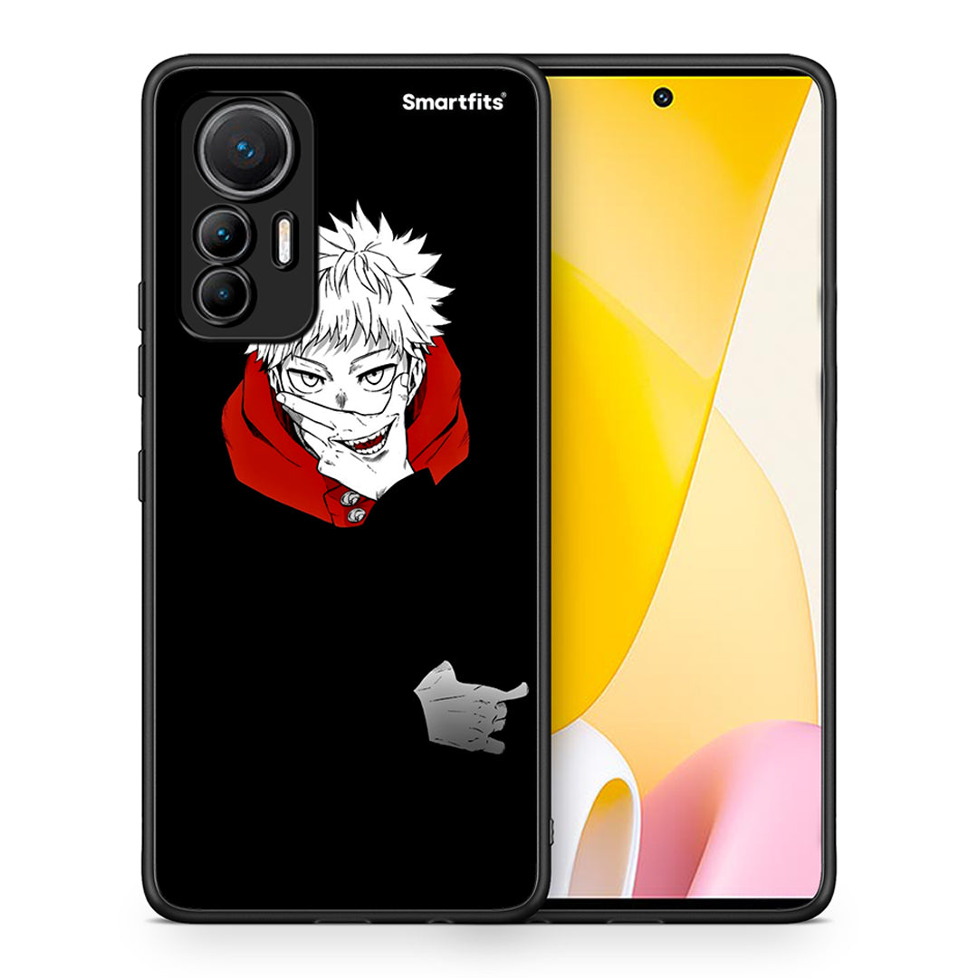 Θήκη Xiaomi 12 Lite 5G Itadori Anime από τη Smartfits με σχέδιο στο πίσω μέρος και μαύρο περίβλημα | Xiaomi 12 Lite 5G Itadori Anime case with colorful back and black bezels