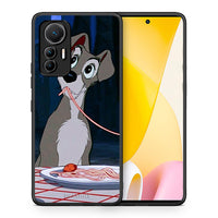 Thumbnail for Θήκη Αγίου Βαλεντίνου Xiaomi 12 Lite 5G Lady And Tramp 1 από τη Smartfits με σχέδιο στο πίσω μέρος και μαύρο περίβλημα | Xiaomi 12 Lite 5G Lady And Tramp 1 case with colorful back and black bezels
