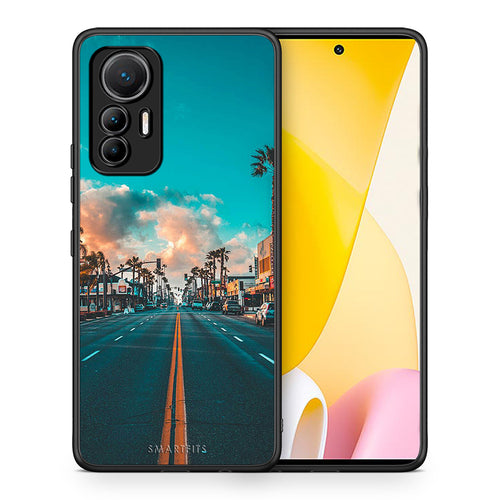 Θήκη Xiaomi 12 Lite 5G City Landscape από τη Smartfits με σχέδιο στο πίσω μέρος και μαύρο περίβλημα | Xiaomi 12 Lite 5G City Landscape case with colorful back and black bezels