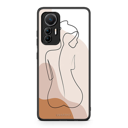Xiaomi 12 Lite 5G LineArt Woman θήκη από τη Smartfits με σχέδιο στο πίσω μέρος και μαύρο περίβλημα | Smartphone case with colorful back and black bezels by Smartfits
