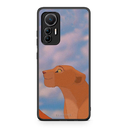 Xiaomi 12 Lite 5G Lion Love 2 Θήκη Αγίου Βαλεντίνου από τη Smartfits με σχέδιο στο πίσω μέρος και μαύρο περίβλημα | Smartphone case with colorful back and black bezels by Smartfits