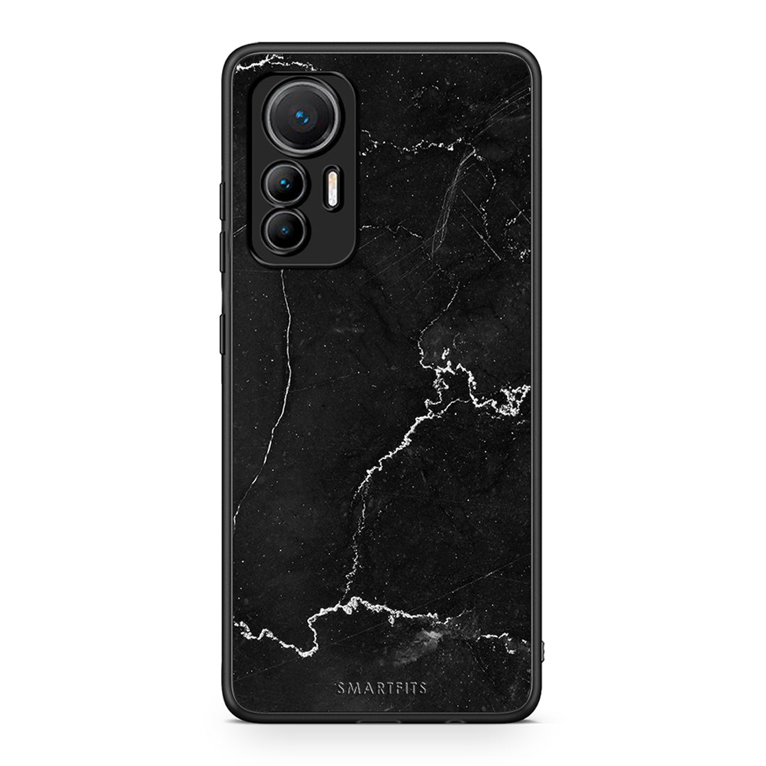 1 - Xiaomi 12 Lite 5G black marble case, cover, bumper