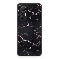 Thumbnail for 4 - Xiaomi 12 Lite 5G Black Rosegold Marble case, cover, bumper