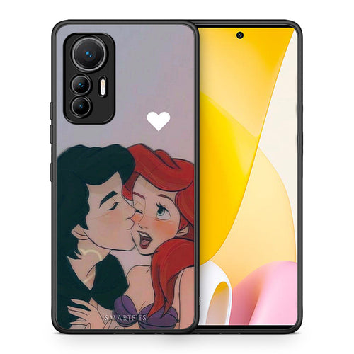Θήκη Αγίου Βαλεντίνου Xiaomi 12 Lite 5G Mermaid Love από τη Smartfits με σχέδιο στο πίσω μέρος και μαύρο περίβλημα | Xiaomi 12 Lite 5G Mermaid Love case with colorful back and black bezels