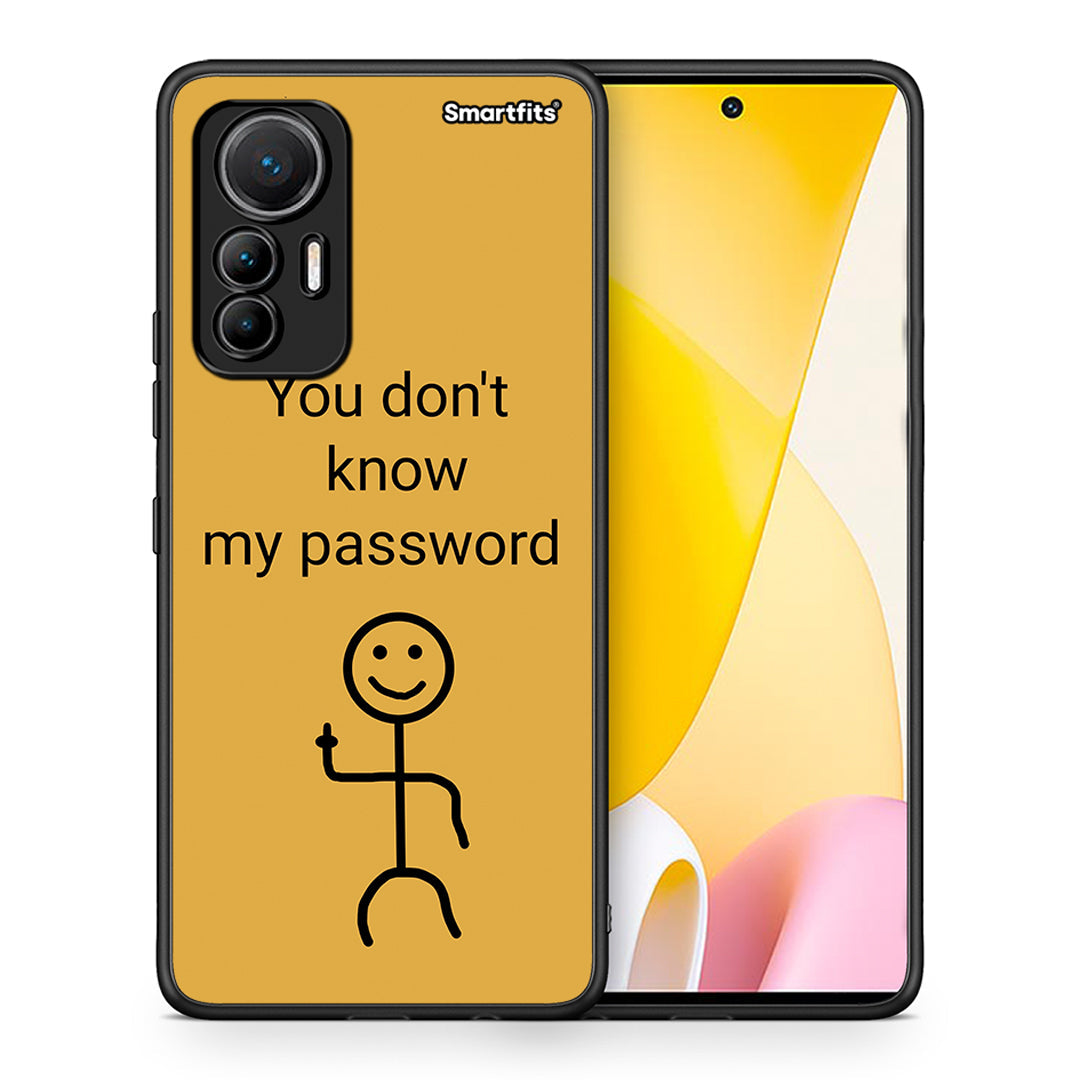 Θήκη Xiaomi 12 Lite 5G My Password από τη Smartfits με σχέδιο στο πίσω μέρος και μαύρο περίβλημα | Xiaomi 12 Lite 5G My Password case with colorful back and black bezels