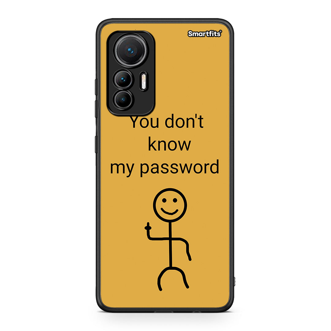 Xiaomi 12 Lite 5G My Password θήκη από τη Smartfits με σχέδιο στο πίσω μέρος και μαύρο περίβλημα | Smartphone case with colorful back and black bezels by Smartfits