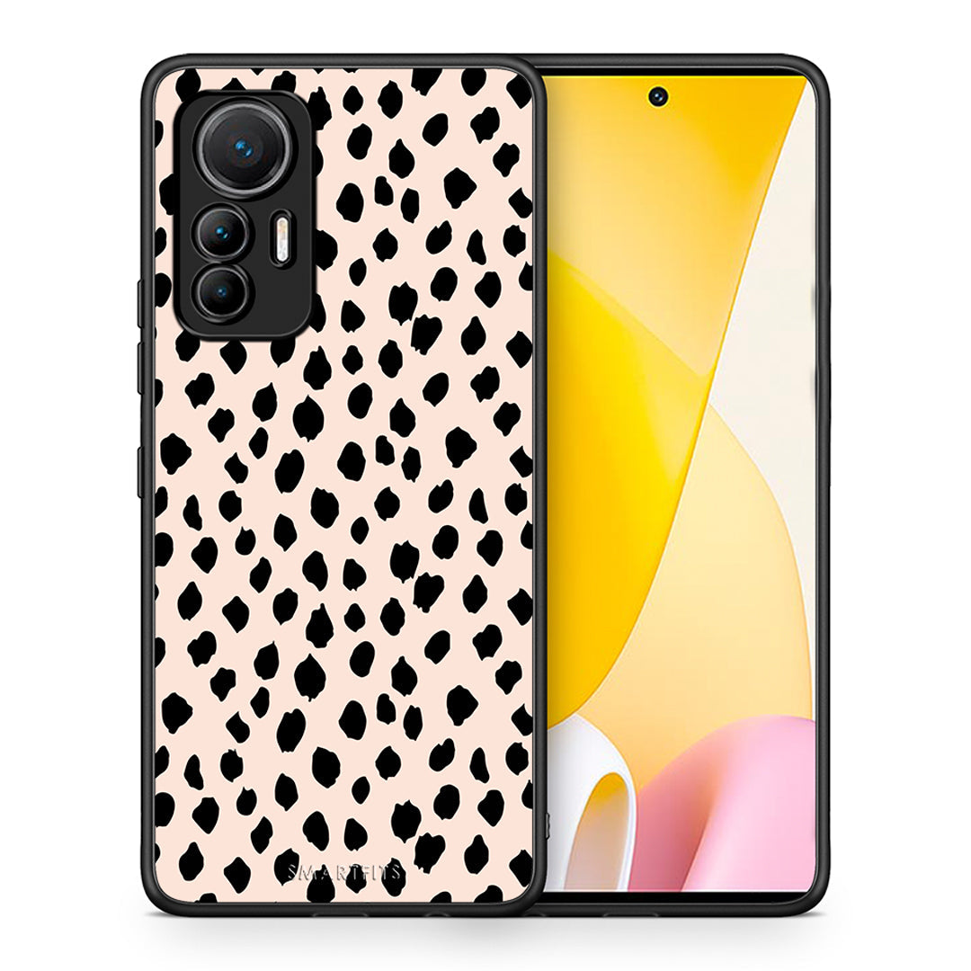 Θήκη Xiaomi 12 Lite 5G New Polka Dots από τη Smartfits με σχέδιο στο πίσω μέρος και μαύρο περίβλημα | Xiaomi 12 Lite 5G New Polka Dots case with colorful back and black bezels