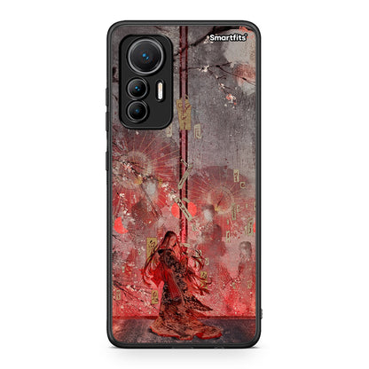 Xiaomi 12 Lite 5G Nezuko Kamado θήκη από τη Smartfits με σχέδιο στο πίσω μέρος και μαύρο περίβλημα | Smartphone case with colorful back and black bezels by Smartfits