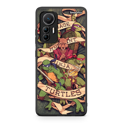 Xiaomi 12 Lite 5G Ninja Turtles θήκη από τη Smartfits με σχέδιο στο πίσω μέρος και μαύρο περίβλημα | Smartphone case with colorful back and black bezels by Smartfits