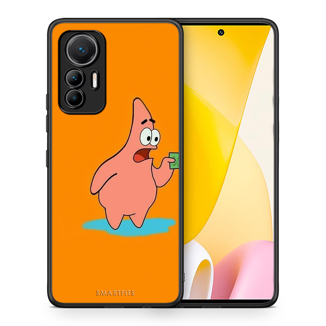 Θήκη Αγίου Βαλεντίνου Xiaomi 12 Lite 5G No Money 1 από τη Smartfits με σχέδιο στο πίσω μέρος και μαύρο περίβλημα | Xiaomi 12 Lite 5G No Money 1 case with colorful back and black bezels