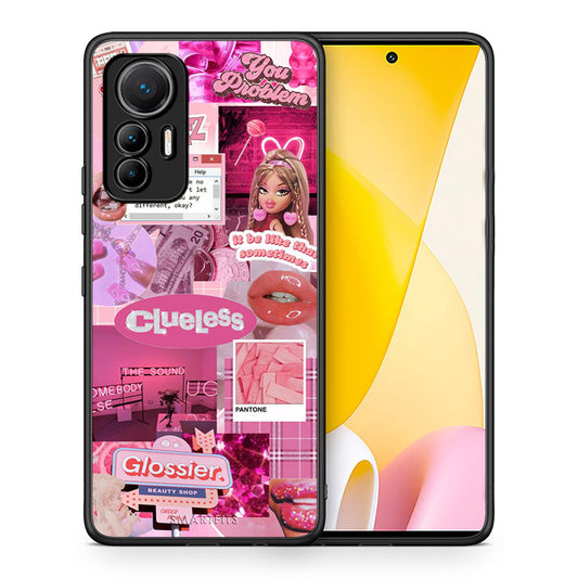 Θήκη Αγίου Βαλεντίνου Xiaomi 12 Lite 5G Pink Love από τη Smartfits με σχέδιο στο πίσω μέρος και μαύρο περίβλημα | Xiaomi 12 Lite 5G Pink Love case with colorful back and black bezels