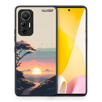 Thumbnail for Θήκη Xiaomi 12 Lite 5G Pixel Sunset από τη Smartfits με σχέδιο στο πίσω μέρος και μαύρο περίβλημα | Xiaomi 12 Lite 5G Pixel Sunset case with colorful back and black bezels