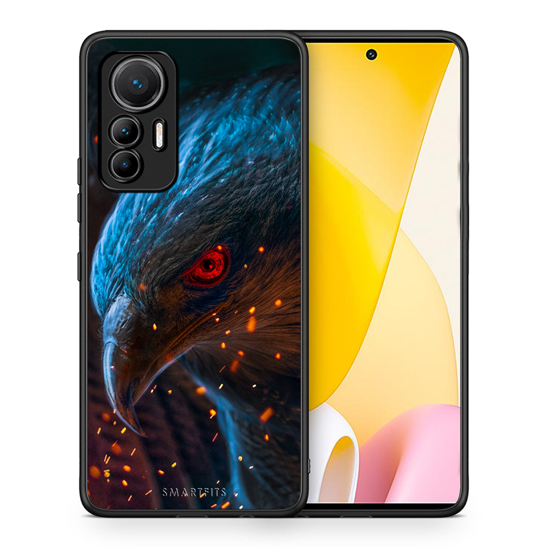 Θήκη Xiaomi 12 Lite 5G Eagle PopArt από τη Smartfits με σχέδιο στο πίσω μέρος και μαύρο περίβλημα | Xiaomi 12 Lite 5G Eagle PopArt case with colorful back and black bezels