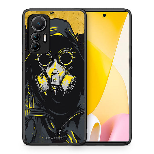 Θήκη Xiaomi 12 Lite 5G Mask PopArt από τη Smartfits με σχέδιο στο πίσω μέρος και μαύρο περίβλημα | Xiaomi 12 Lite 5G Mask PopArt case with colorful back and black bezels