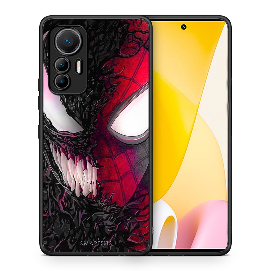 Θήκη Xiaomi 12 Lite 5G SpiderVenom PopArt από τη Smartfits με σχέδιο στο πίσω μέρος και μαύρο περίβλημα | Xiaomi 12 Lite 5G SpiderVenom PopArt case with colorful back and black bezels
