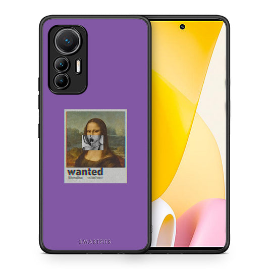 Θήκη Xiaomi 12 Lite 5G Monalisa Popart από τη Smartfits με σχέδιο στο πίσω μέρος και μαύρο περίβλημα | Xiaomi 12 Lite 5G Monalisa Popart case with colorful back and black bezels