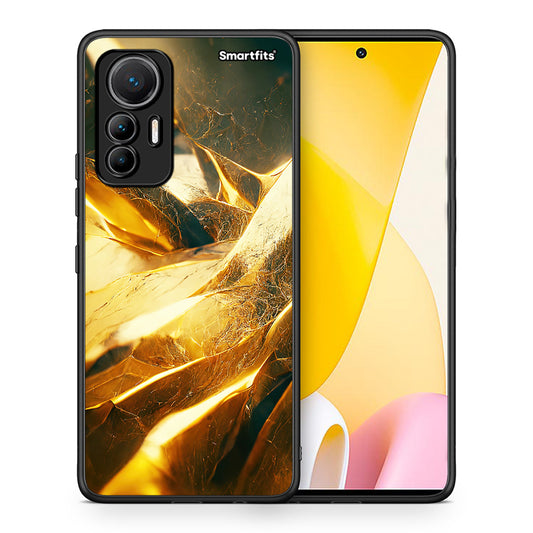 Θήκη Xiaomi 12 Lite 5G Real Gold από τη Smartfits με σχέδιο στο πίσω μέρος και μαύρο περίβλημα | Xiaomi 12 Lite 5G Real Gold case with colorful back and black bezels