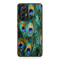 Thumbnail for Xiaomi 12 Lite 5G Real Peacock Feathers θήκη από τη Smartfits με σχέδιο στο πίσω μέρος και μαύρο περίβλημα | Smartphone case with colorful back and black bezels by Smartfits