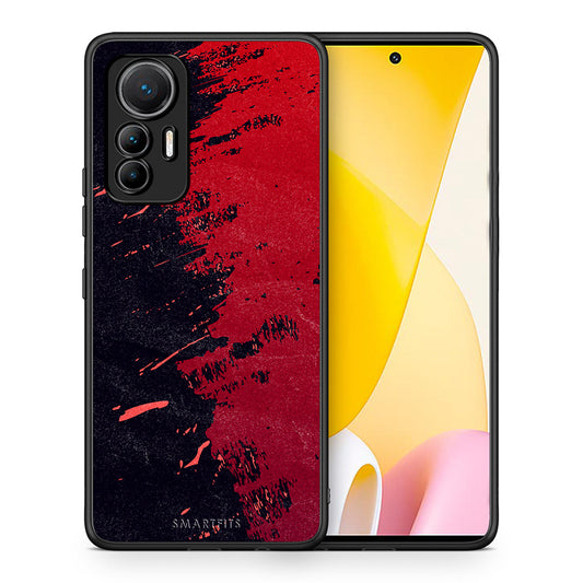 Θήκη Αγίου Βαλεντίνου Xiaomi 12 Lite 5G Red Paint από τη Smartfits με σχέδιο στο πίσω μέρος και μαύρο περίβλημα | Xiaomi 12 Lite 5G Red Paint case with colorful back and black bezels