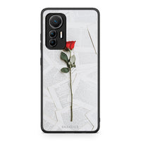 Thumbnail for Xiaomi 12 Lite 5G Red Rose θήκη από τη Smartfits με σχέδιο στο πίσω μέρος και μαύρο περίβλημα | Smartphone case with colorful back and black bezels by Smartfits