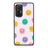 Thumbnail for Xiaomi 12 Lite 5G Smiley Faces θήκη από τη Smartfits με σχέδιο στο πίσω μέρος και μαύρο περίβλημα | Smartphone case with colorful back and black bezels by Smartfits