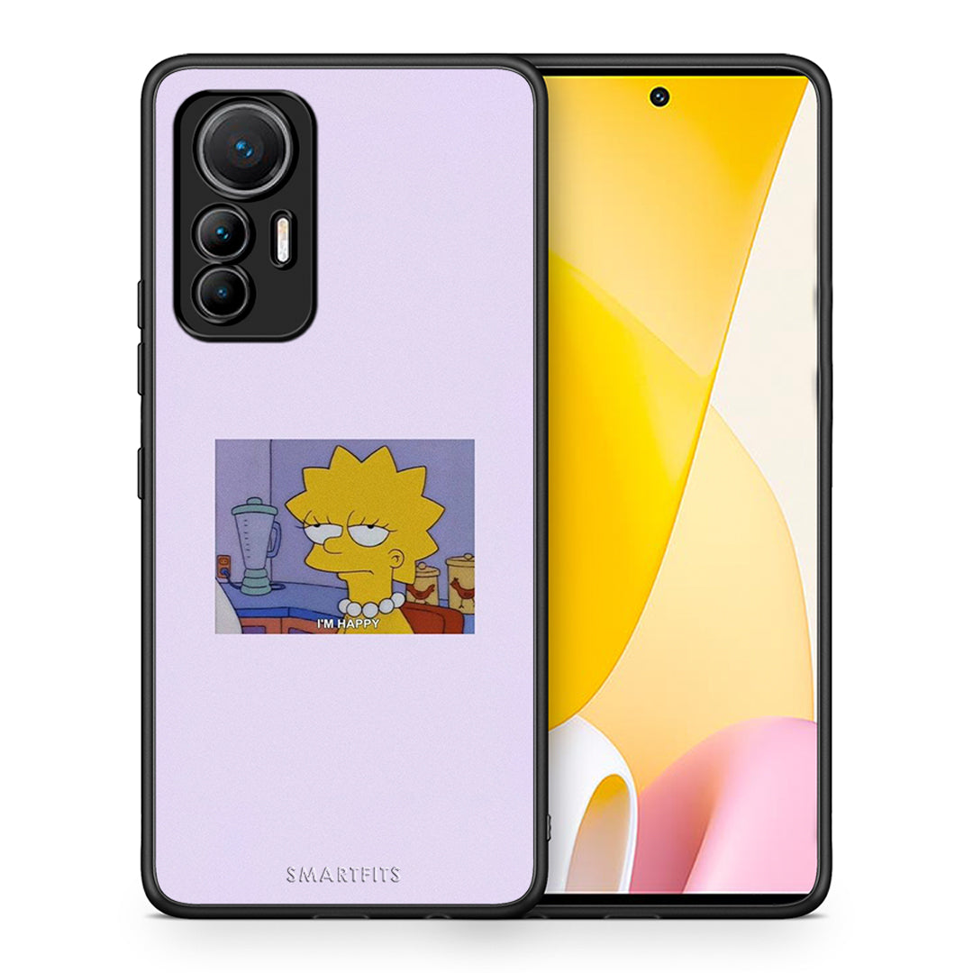 Θήκη Xiaomi 12 Lite 5G So Happy από τη Smartfits με σχέδιο στο πίσω μέρος και μαύρο περίβλημα | Xiaomi 12 Lite 5G So Happy case with colorful back and black bezels