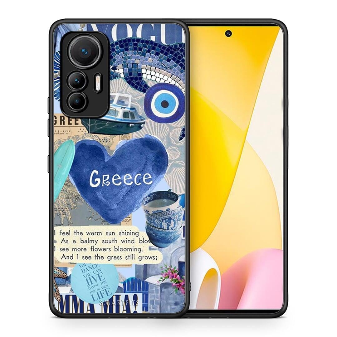 Θήκη Xiaomi 12 Lite 5G Summer In Greece από τη Smartfits με σχέδιο στο πίσω μέρος και μαύρο περίβλημα | Xiaomi 12 Lite 5G Summer In Greece case with colorful back and black bezels