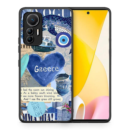 Θήκη Xiaomi 12 Lite 5G Summer In Greece από τη Smartfits με σχέδιο στο πίσω μέρος και μαύρο περίβλημα | Xiaomi 12 Lite 5G Summer In Greece case with colorful back and black bezels