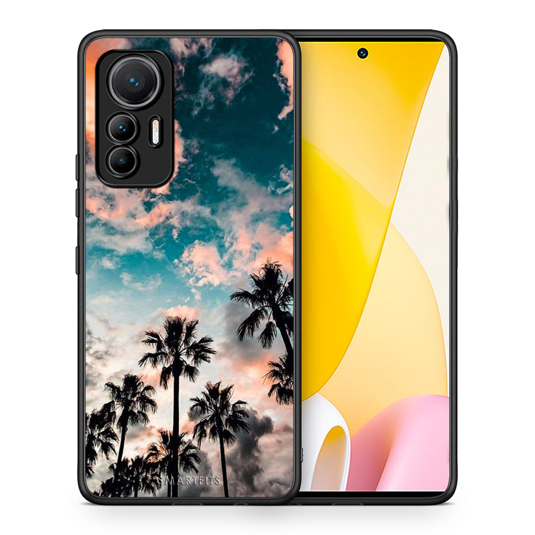 Θήκη Xiaomi 12 Lite 5G Sky Summer από τη Smartfits με σχέδιο στο πίσω μέρος και μαύρο περίβλημα | Xiaomi 12 Lite 5G Sky Summer case with colorful back and black bezels