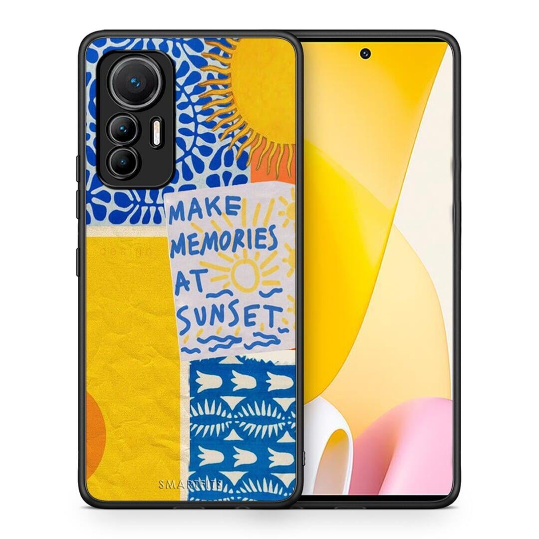 Θήκη Xiaomi 12 Lite 5G Sunset Memories από τη Smartfits με σχέδιο στο πίσω μέρος και μαύρο περίβλημα | Xiaomi 12 Lite 5G Sunset Memories case with colorful back and black bezels