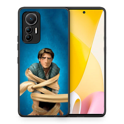 Θήκη Αγίου Βαλεντίνου Xiaomi 12 Lite 5G Tangled 1 από τη Smartfits με σχέδιο στο πίσω μέρος και μαύρο περίβλημα | Xiaomi 12 Lite 5G Tangled 1 case with colorful back and black bezels
